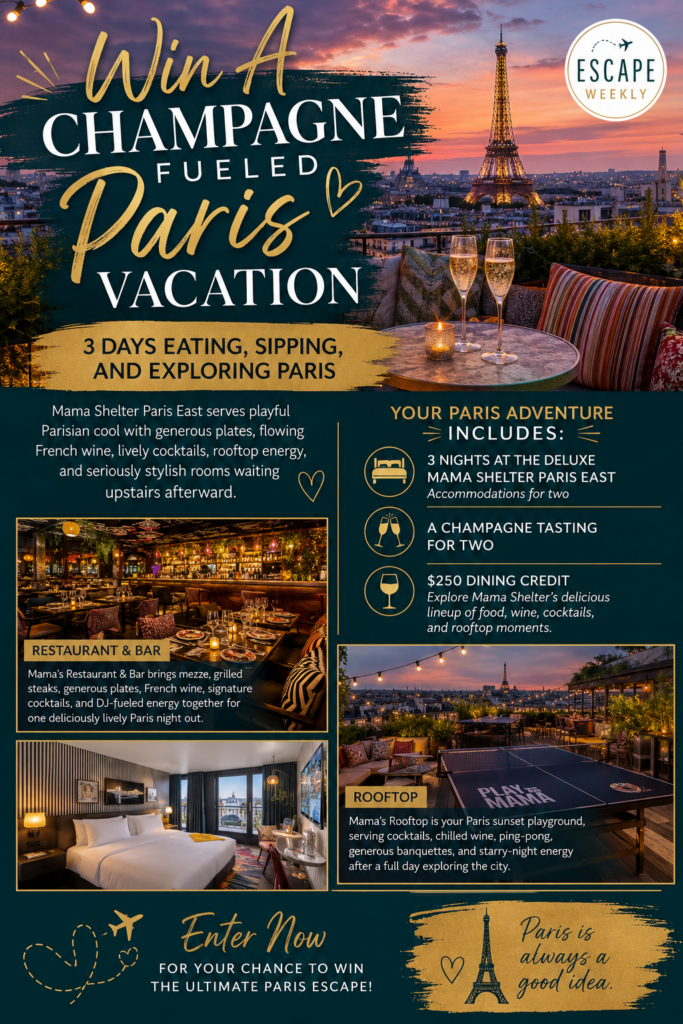 3 nights at Mama Shelter Paris East $300 resort credit